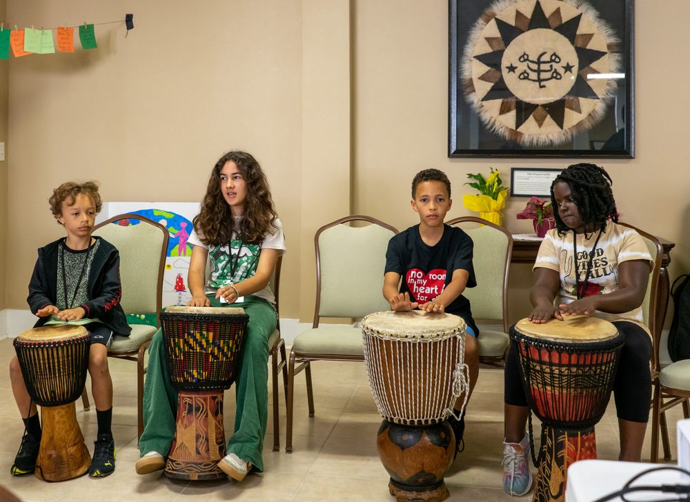 Junior Youth present a drumming session at a Worldwide Conference in Savannah, GA